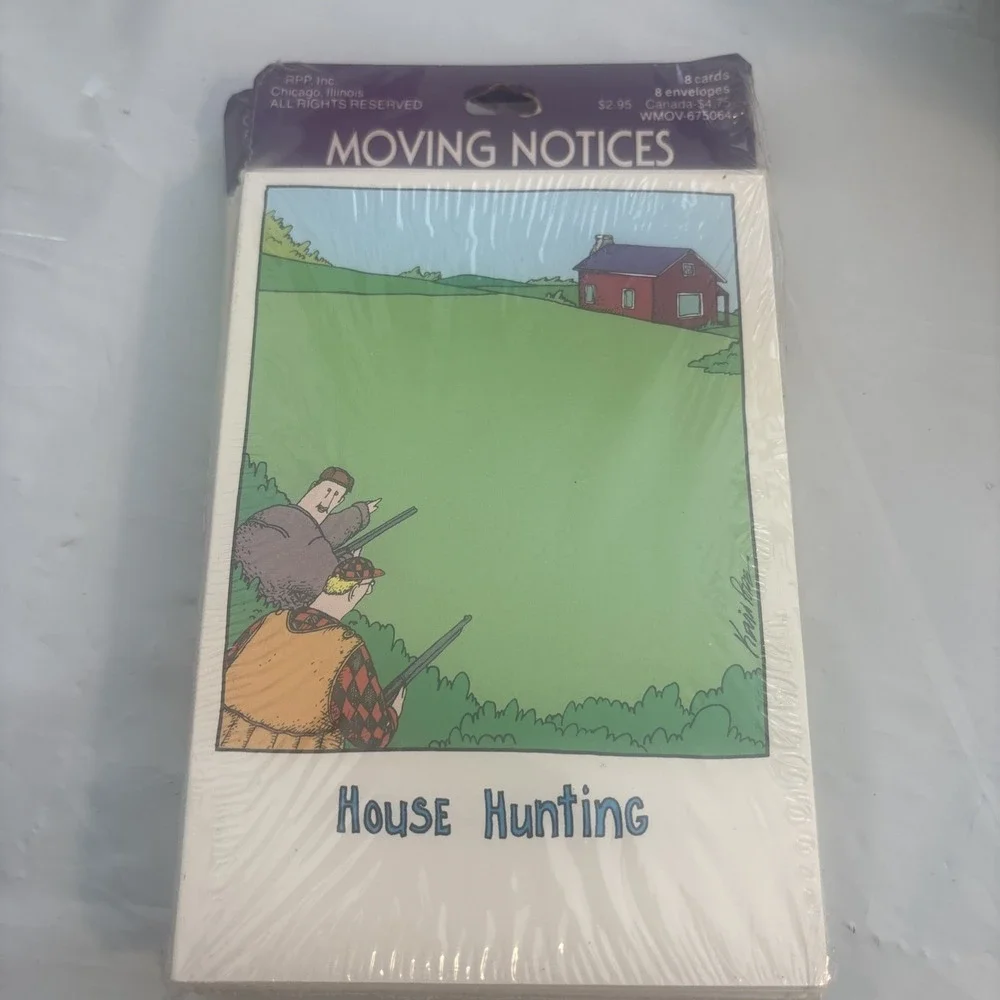 Vintage Moving Notice Cards